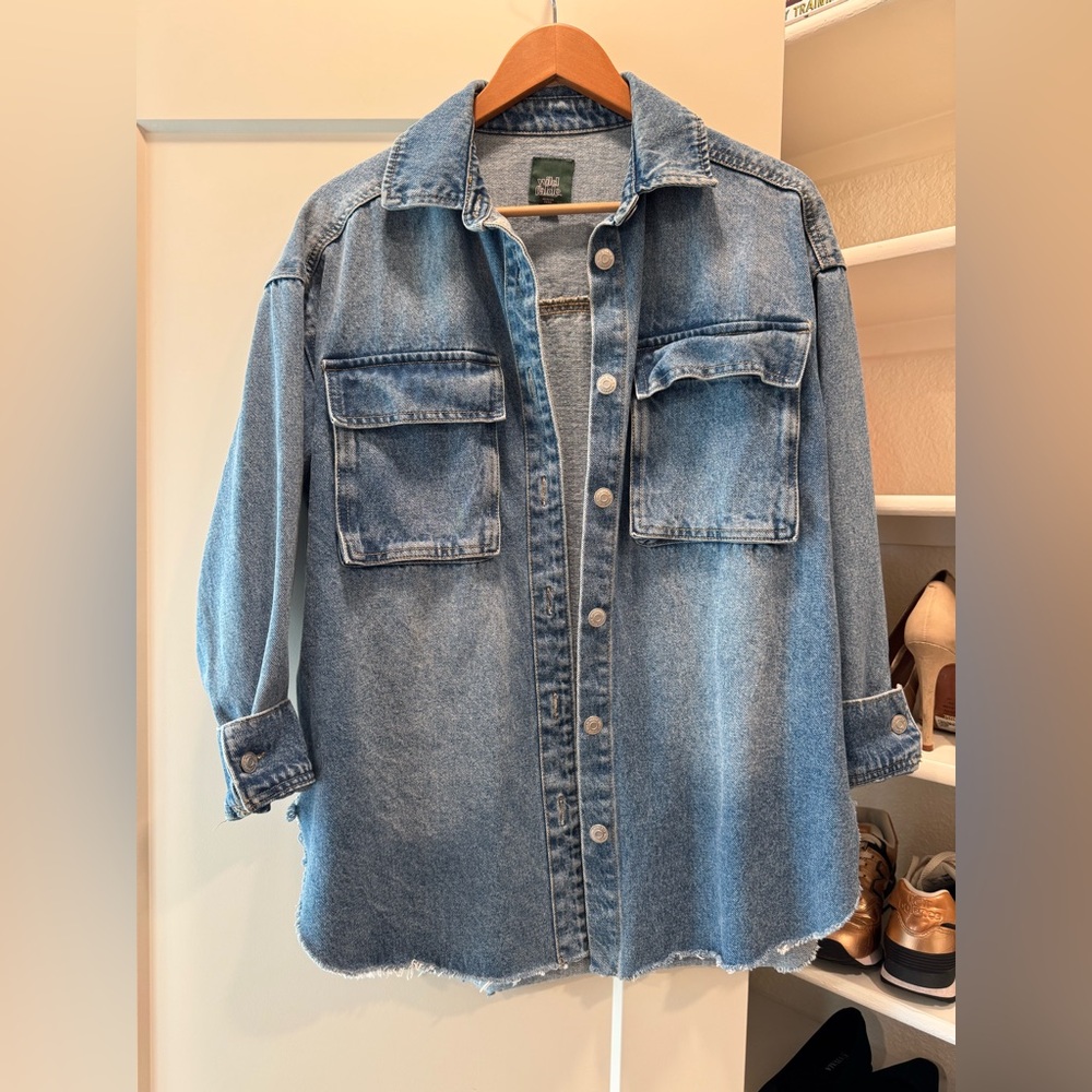 Wild Fable Jean /denim heavy shirt/jacket/ throw